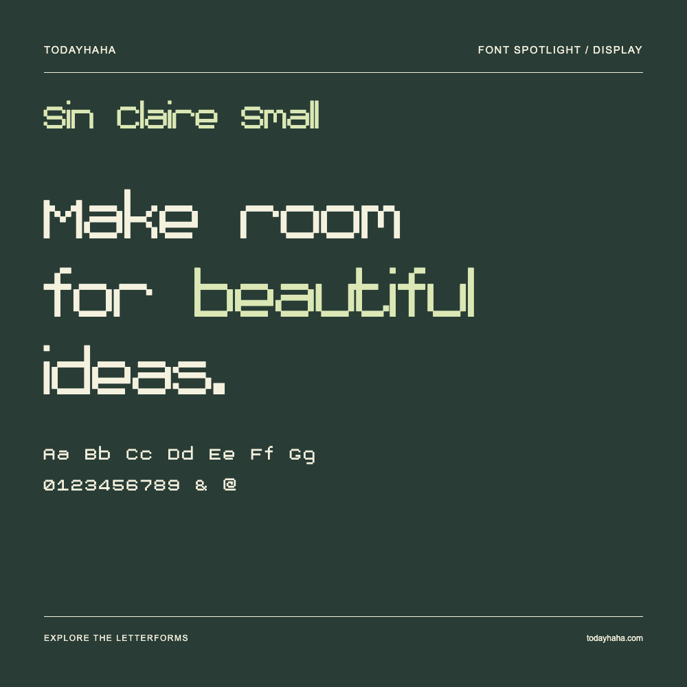 Sin Claire Small — Typografieposter mit Beispieltext