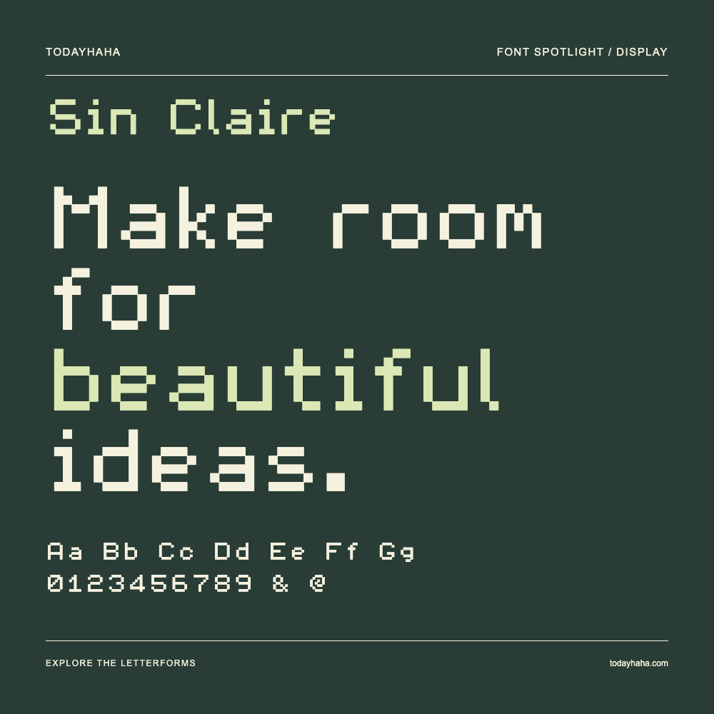 Sin Claire — Poster tipografico con testo di esempio