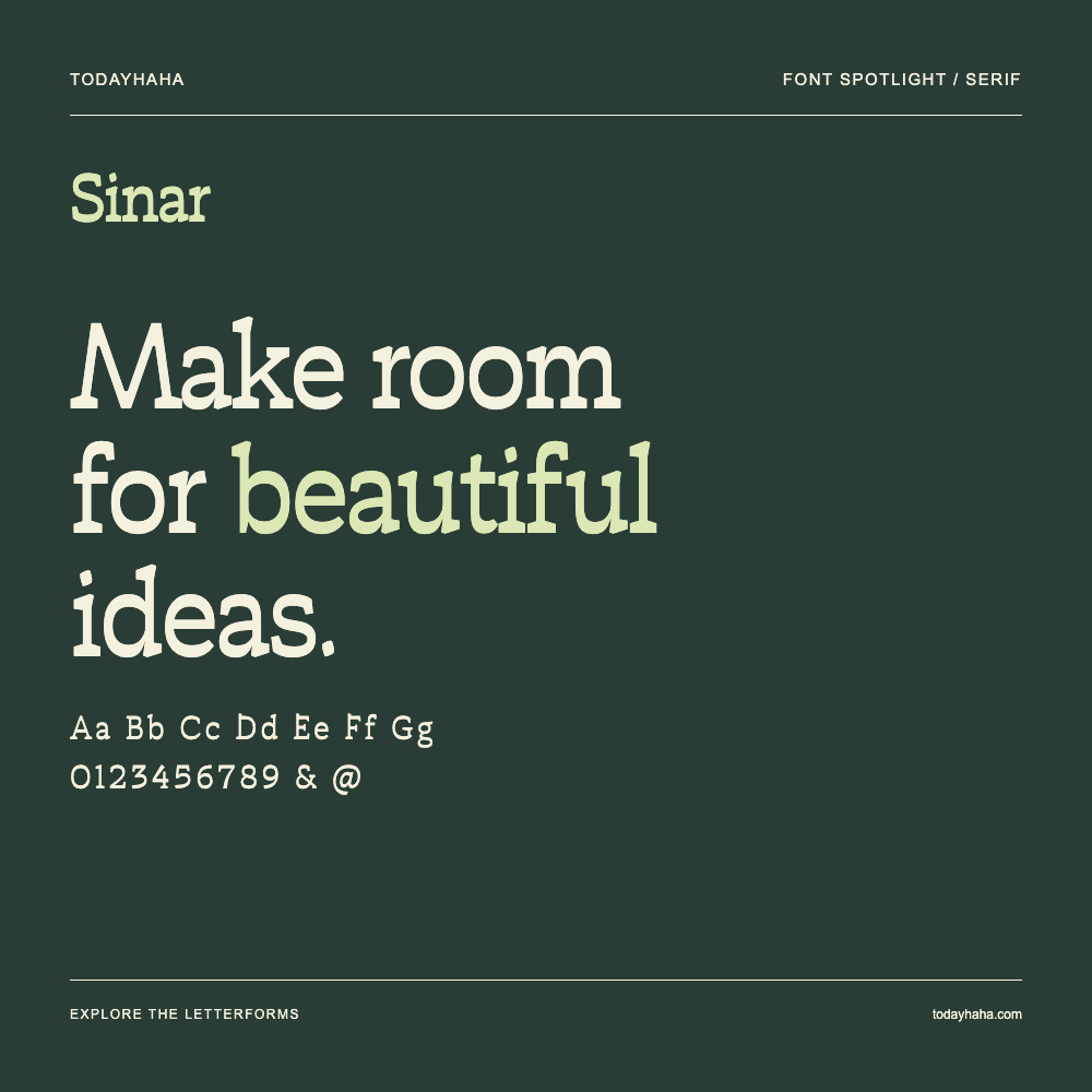 Sinar — Typography poster with sample text