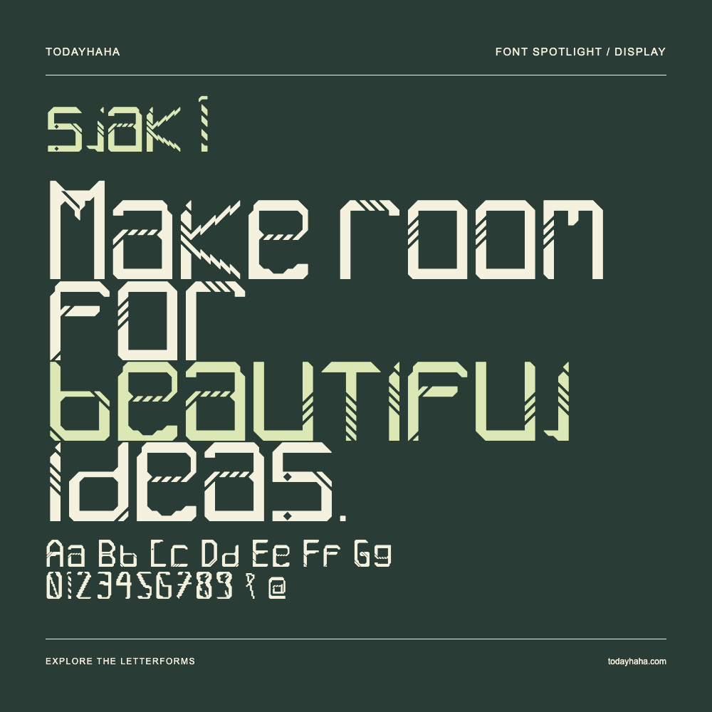 sjak 1 — Typografieposter mit Beispieltext