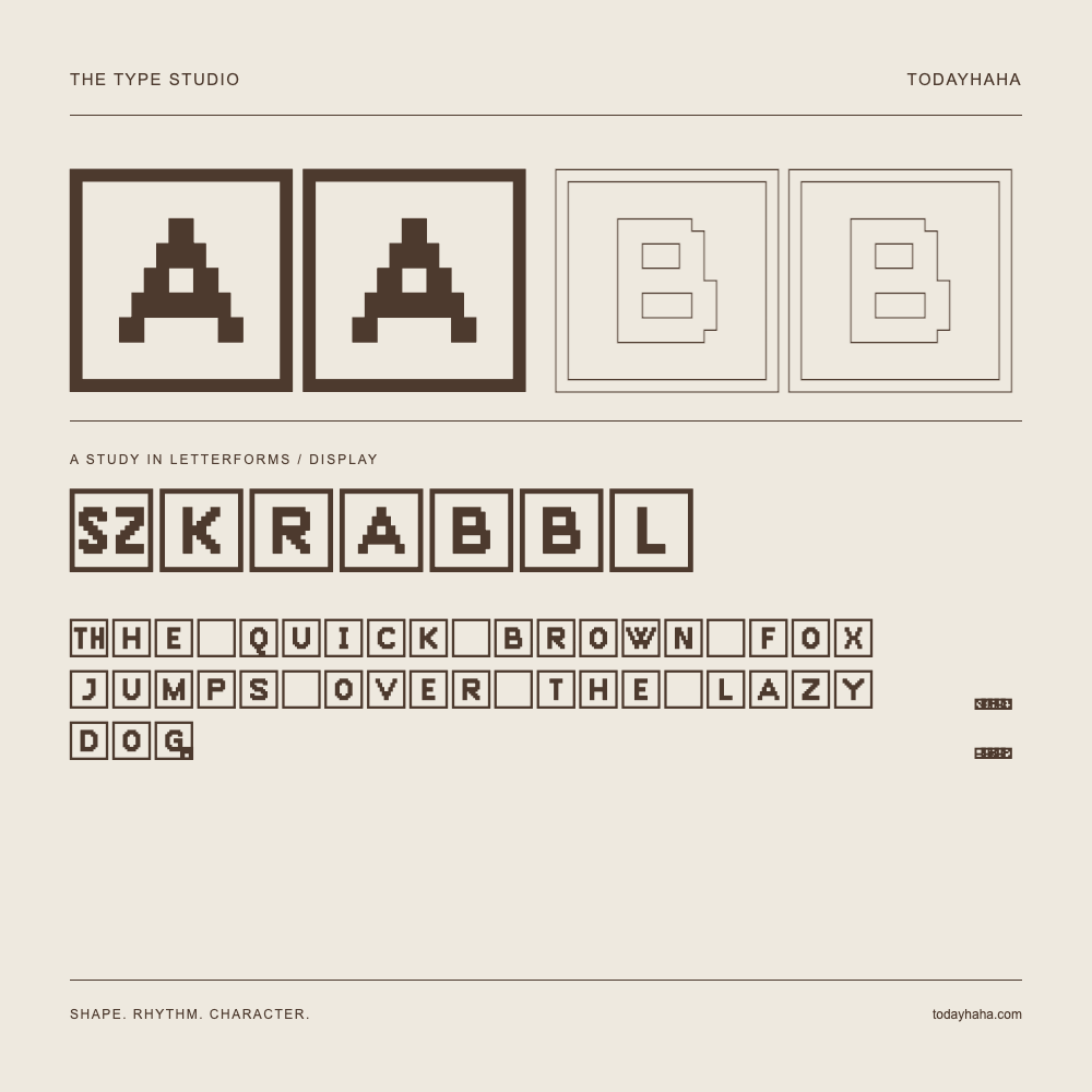Skrabbl — Étude des lettres avec une phrase et des chiffres