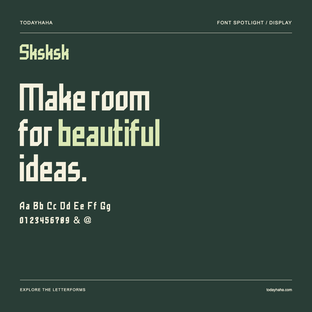 Sksksk — Poster tipografico con testo di esempio
