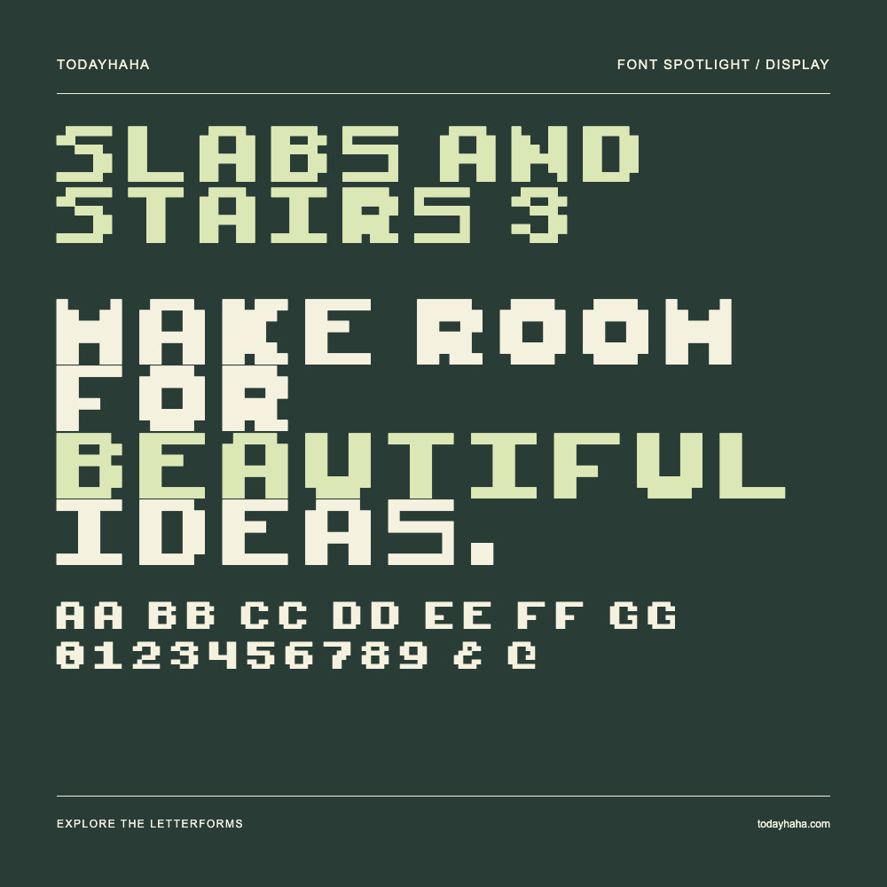 Slabs And Stairs 3 — Typography poster with sample text
