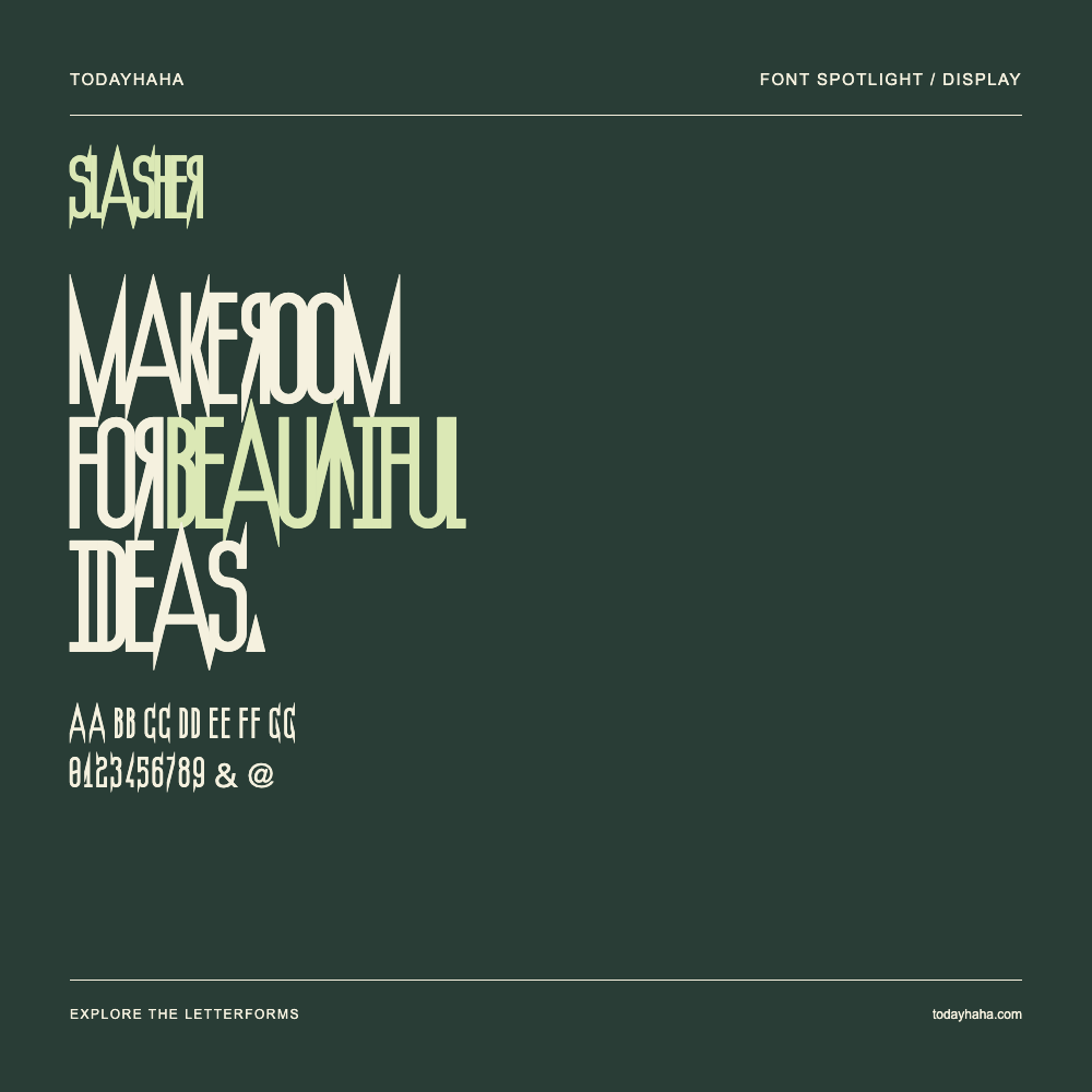 Slasher — Typografieposter mit Beispieltext