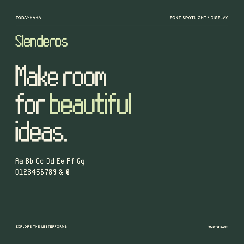 Slenderos — Typography poster with sample text