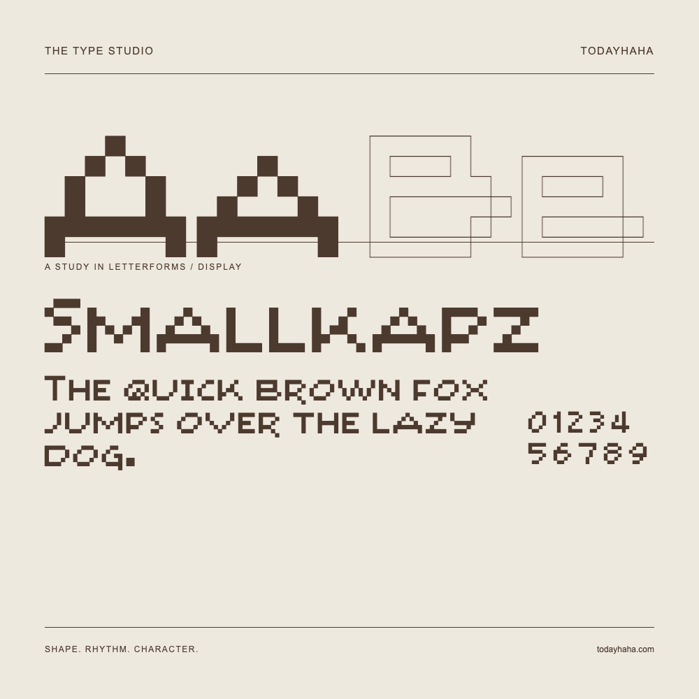 Smallkapz — Étude des lettres avec une phrase et des chiffres