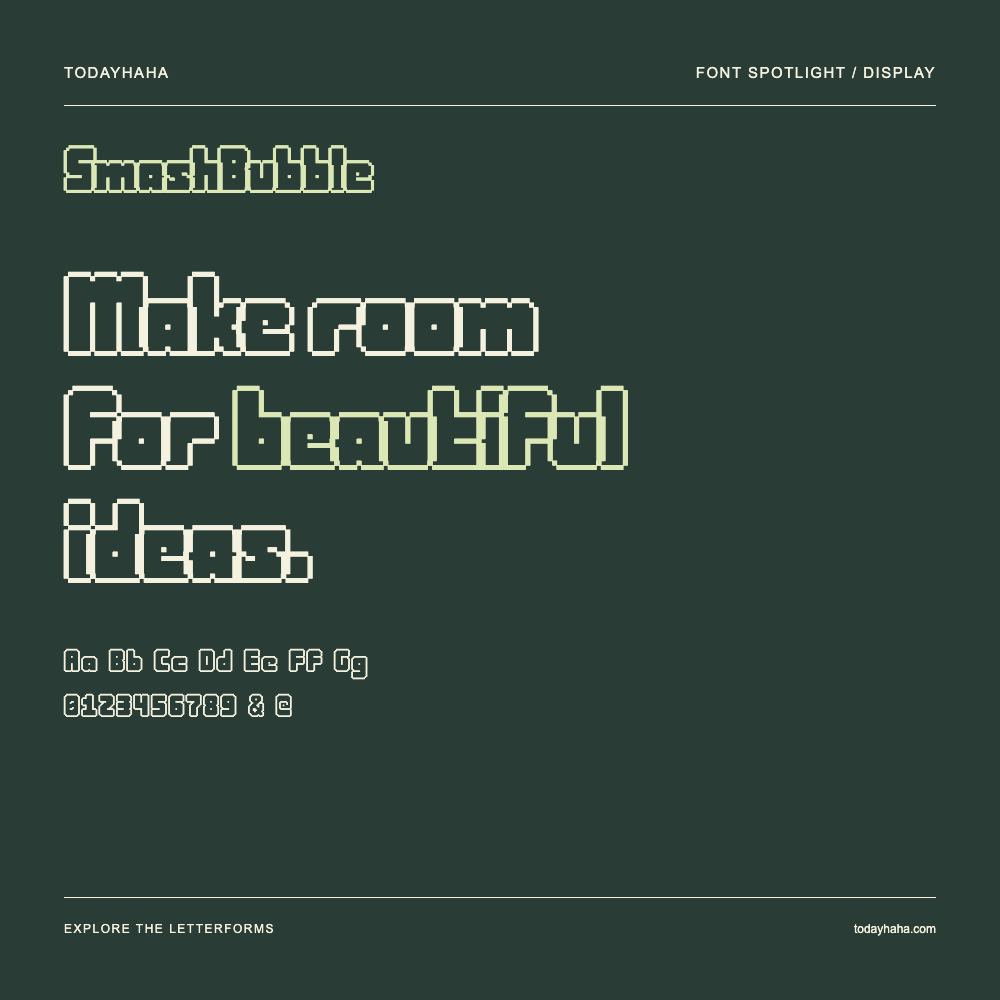 SmashBubble — Poster tipografico con testo di esempio