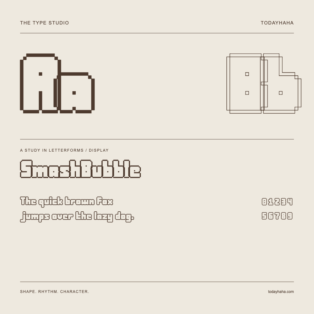 SmashBubble — Studio delle lettere con frase e numeri