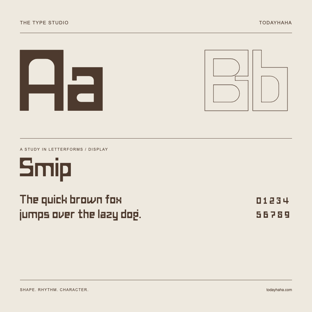 Smip — Étude des lettres avec une phrase et des chiffres