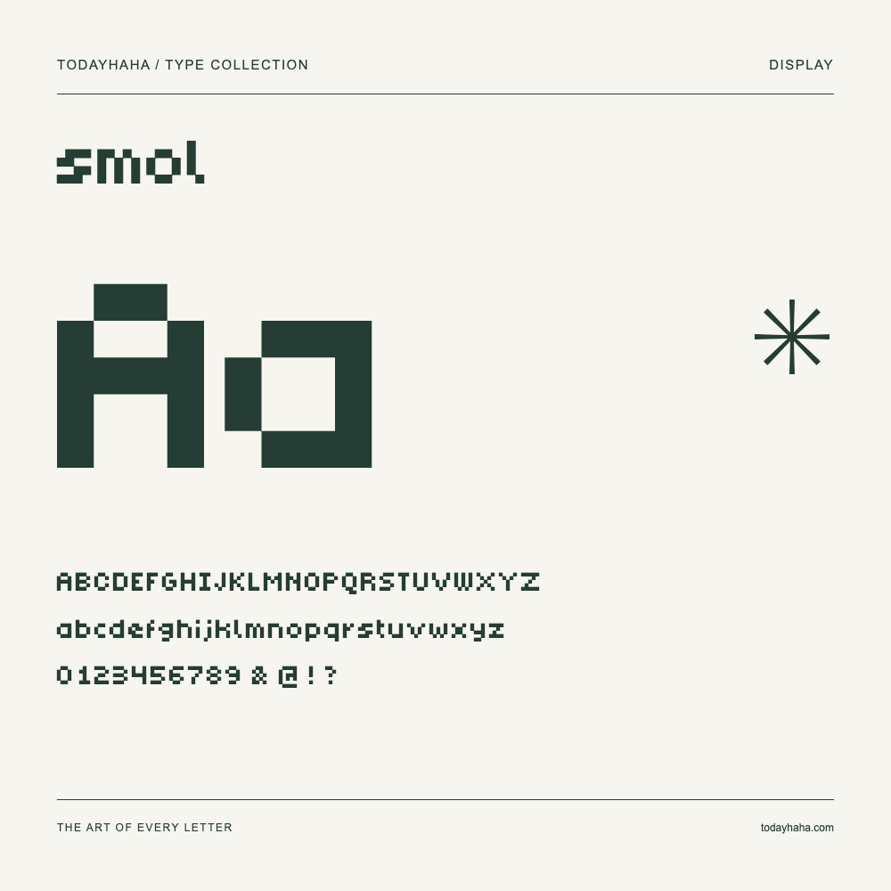 smol — Muestra de mayúsculas, minúsculas y números