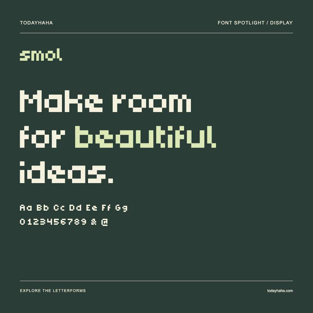 smol — Póster tipográfico con texto de muestra