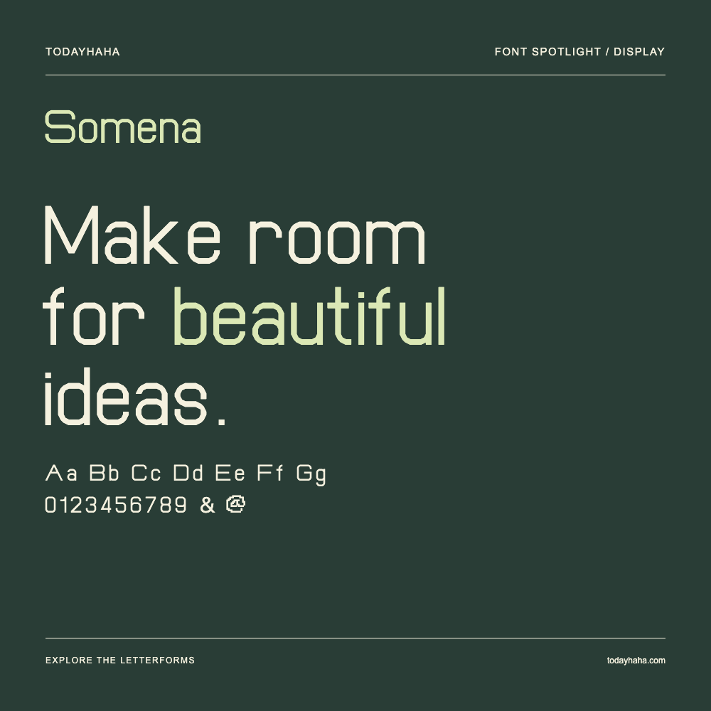 Somena — Typografieposter mit Beispieltext