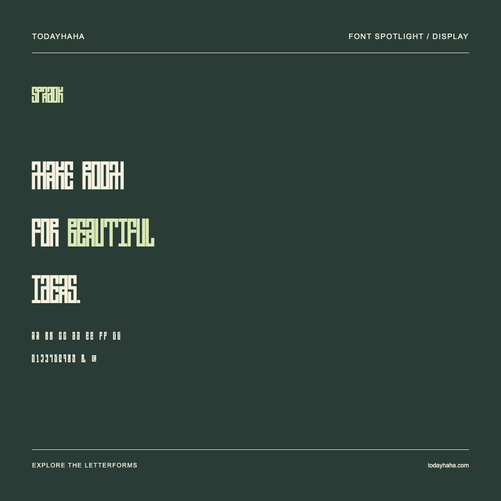 Spadok — Typography poster with sample text