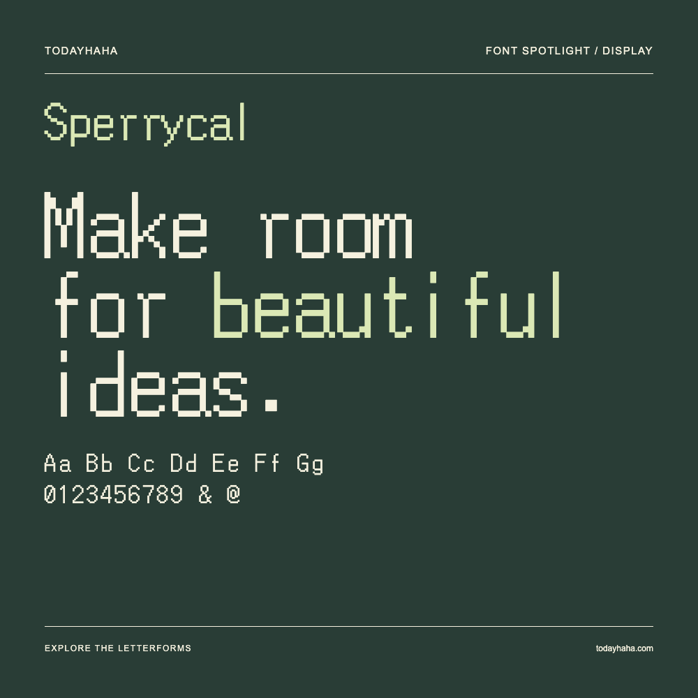 Sperrycal — Typography poster with sample text