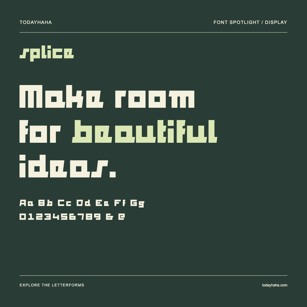 splice — Typografieposter mit Beispieltext