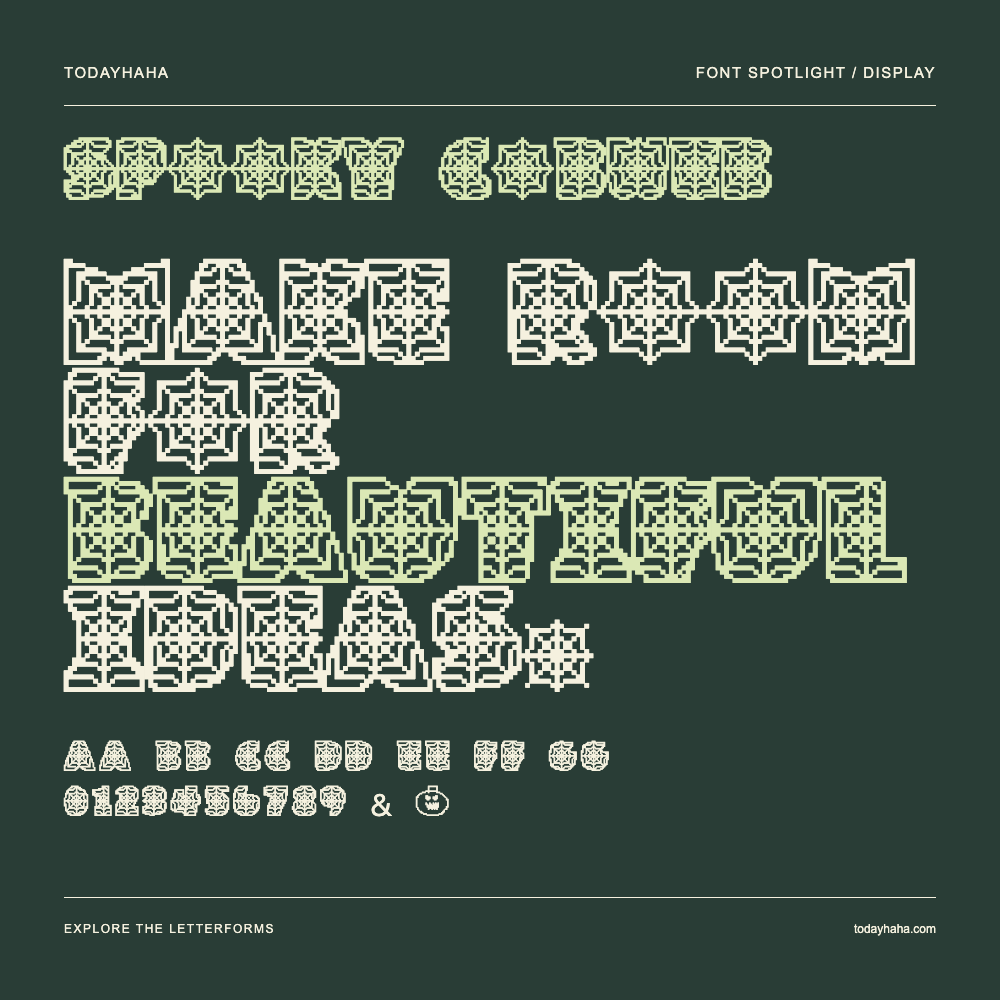 Spooky Cobweb — Poster tipografico con testo di esempio