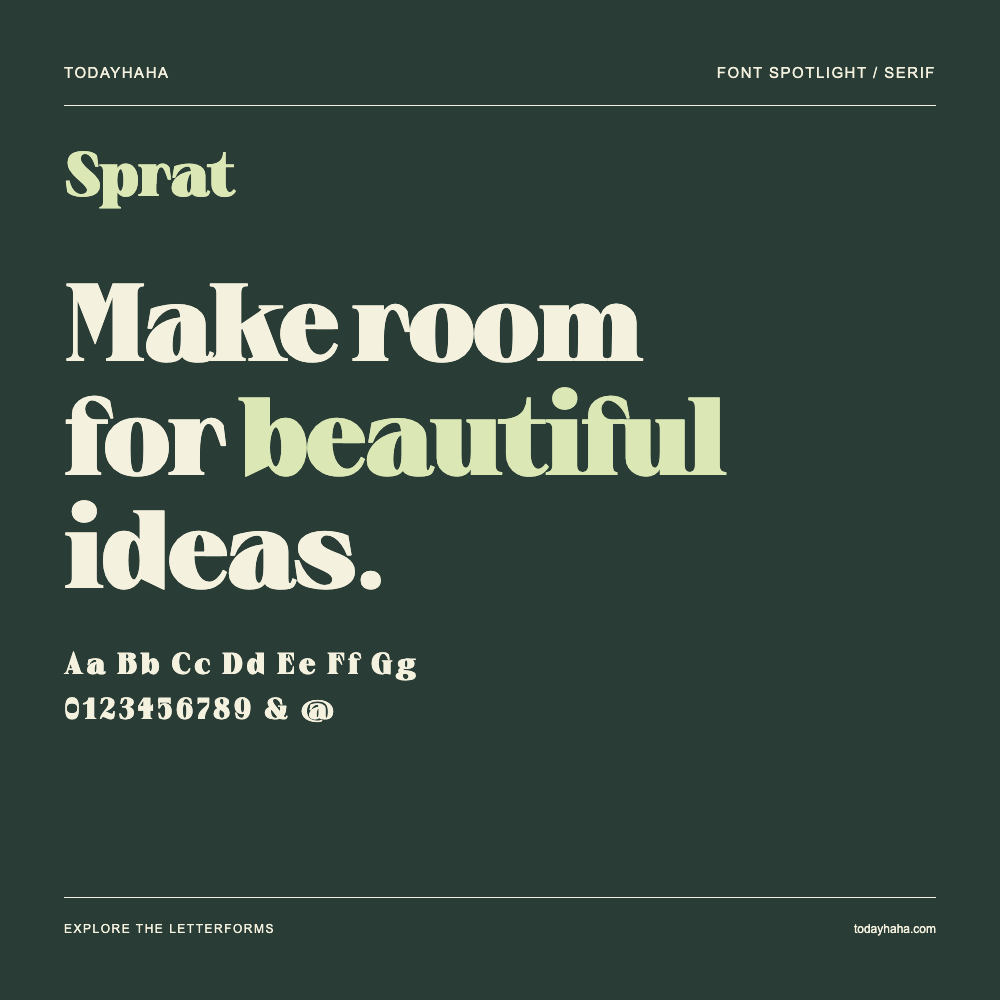 Sprat — 字体排版海报：示例文字