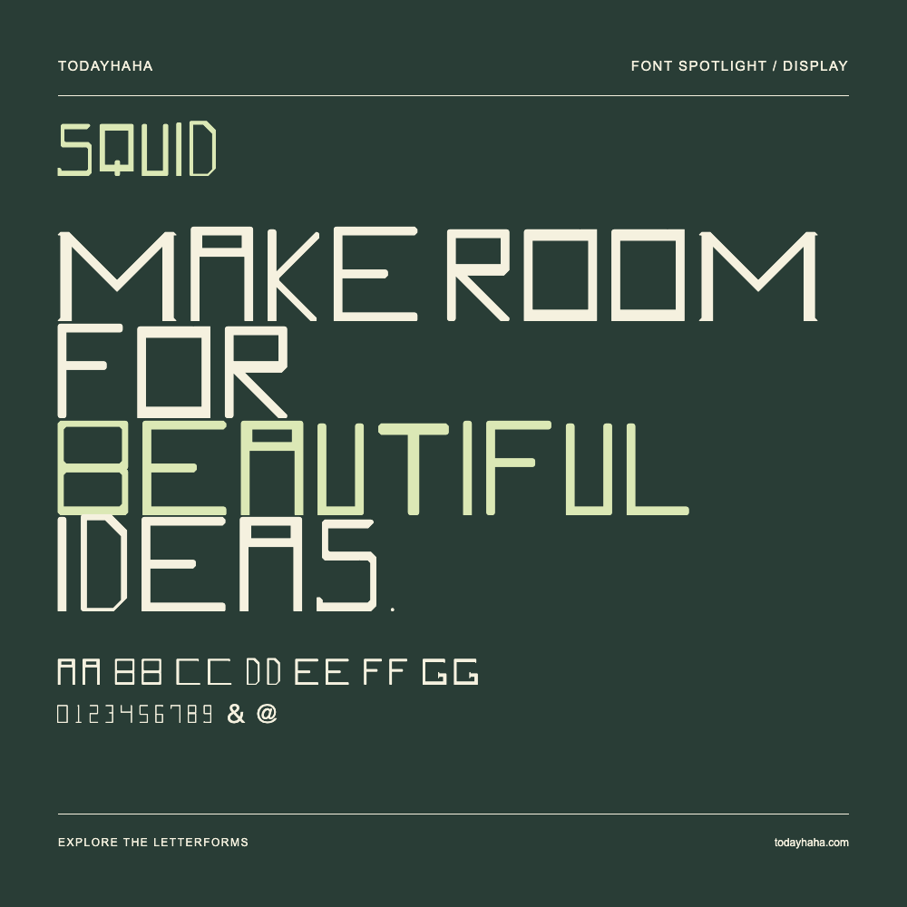 Squid — Typography poster with sample text
