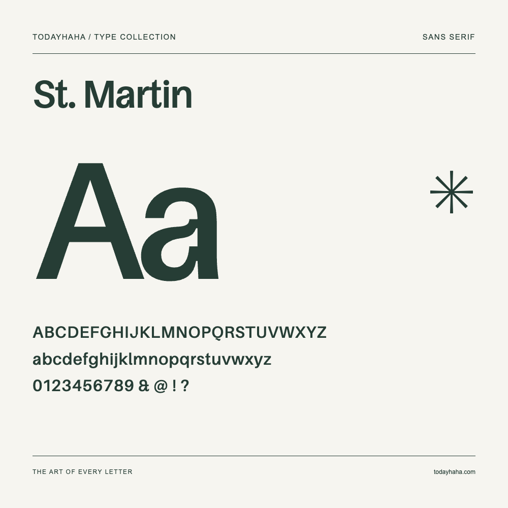 St. Martin — Campione con lettere maiuscole, minuscole e numeri