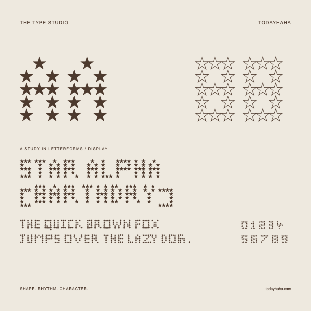 Star Alpha [Barthdry] — Estudo de letras com frase e números