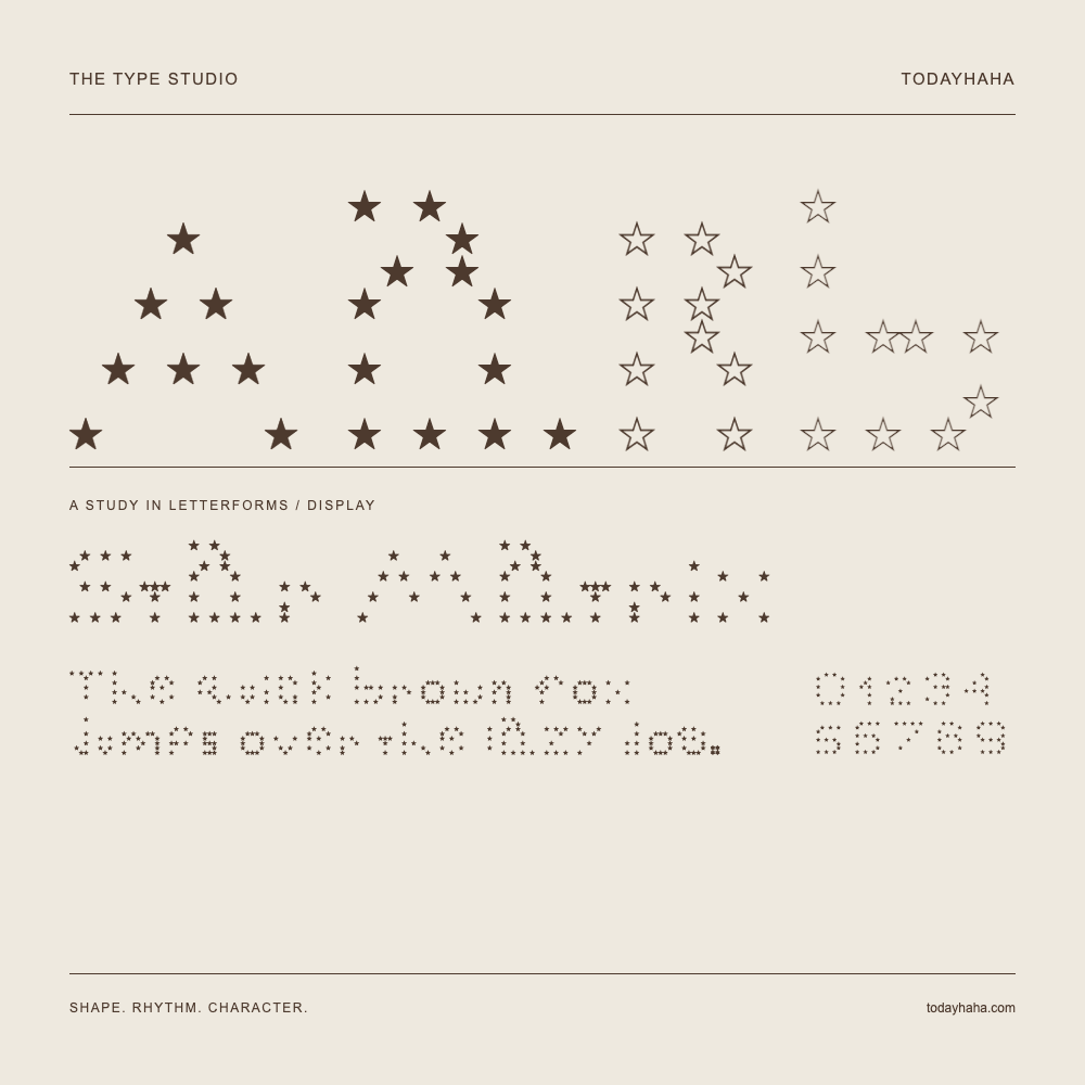 Star Matrix — Studio delle lettere con frase e numeri