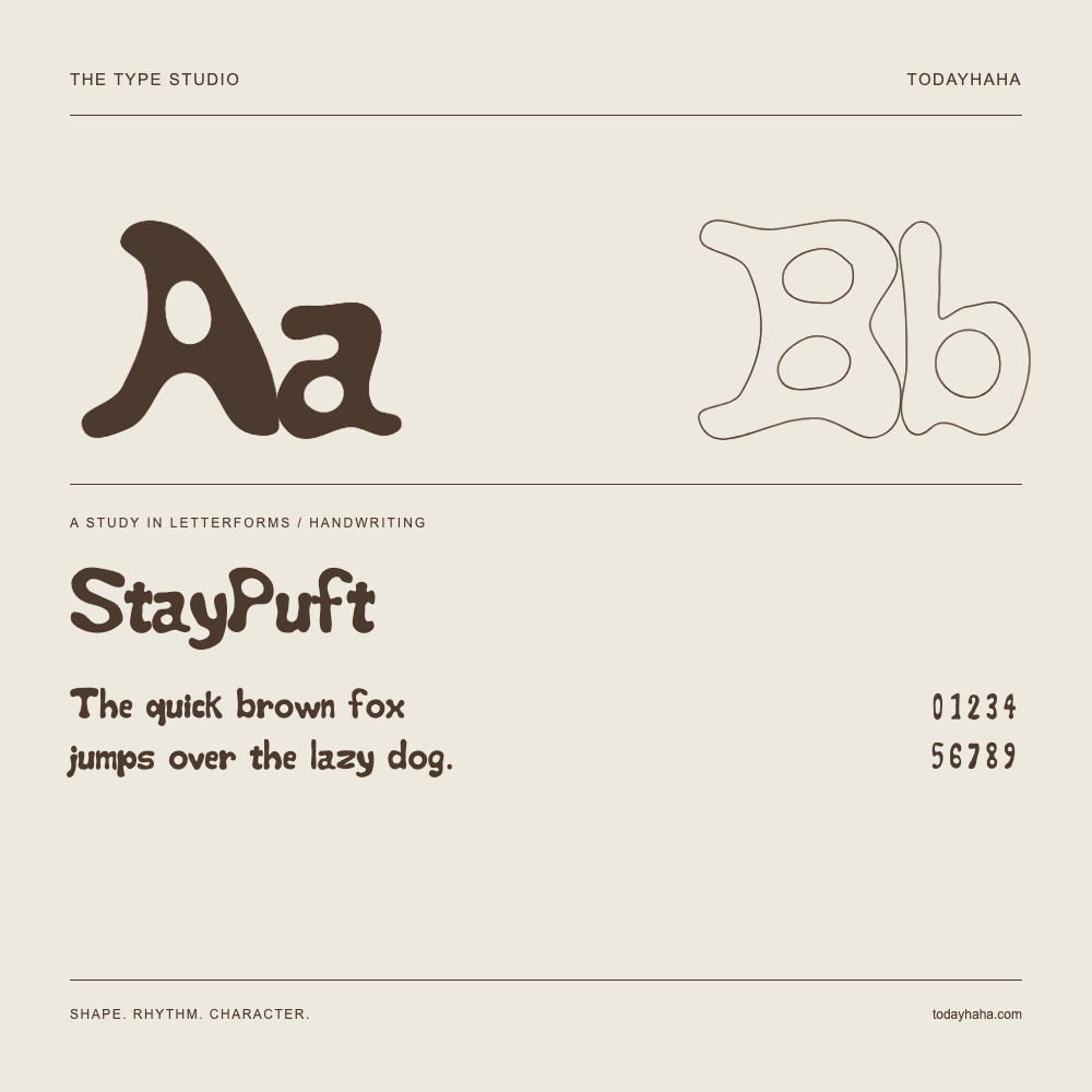StayPuft — Studio delle lettere con frase e numeri