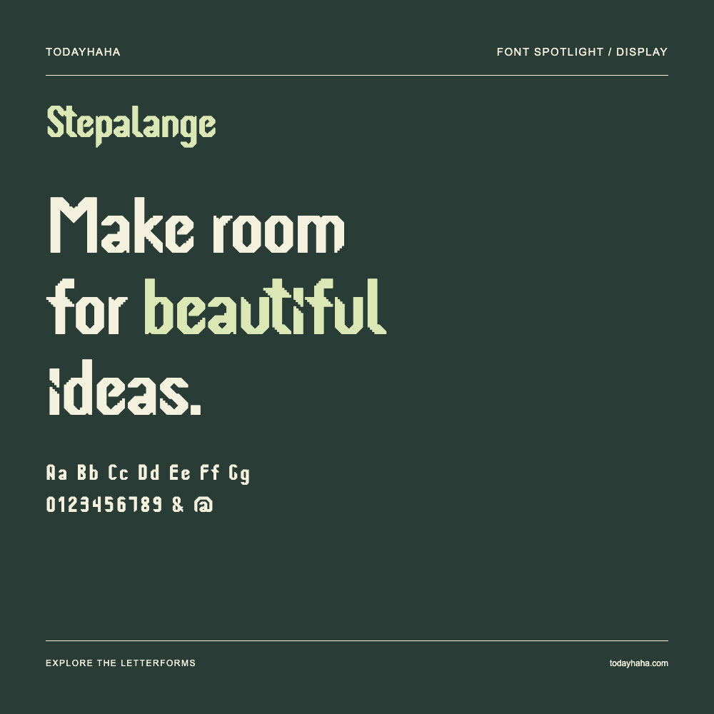 Stepalange — Typography poster with sample text
