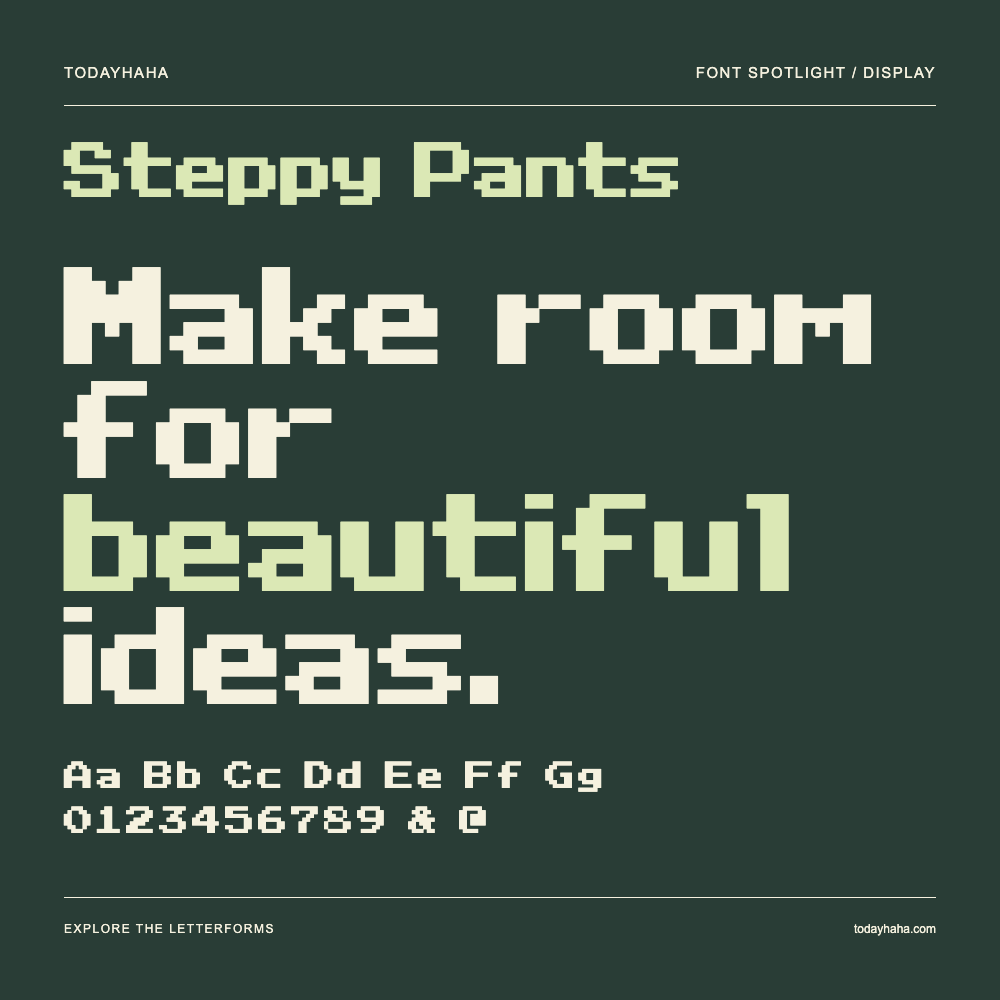Steppy Pants — Typografieposter mit Beispieltext