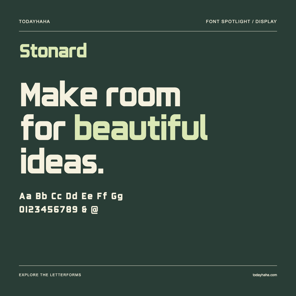 Stonard — Pôster tipográfico com texto de exemplo