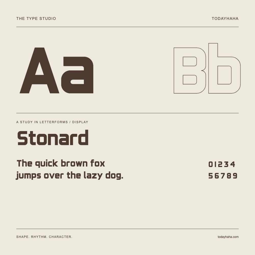 Stonard — Estudo de letras com frase e números