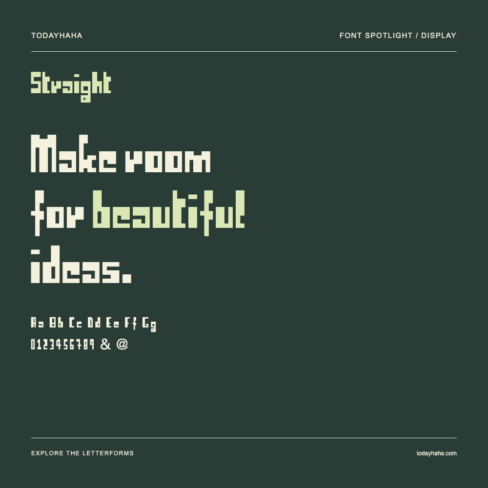 Straight — Typografieposter mit Beispieltext