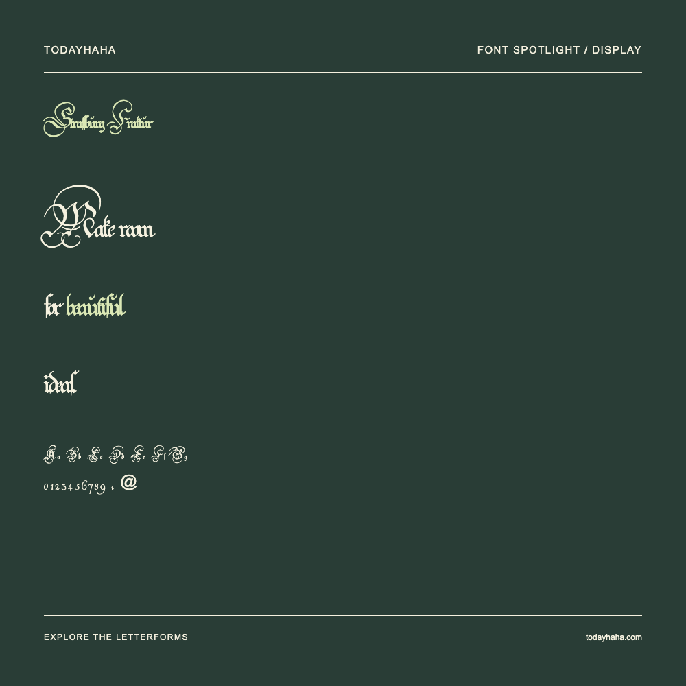 Strassburg Fraktur — Typografieposter mit Beispieltext