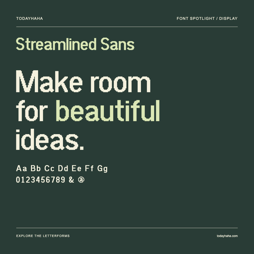 Streamlined Sans — 字体排版海报：示例文字
