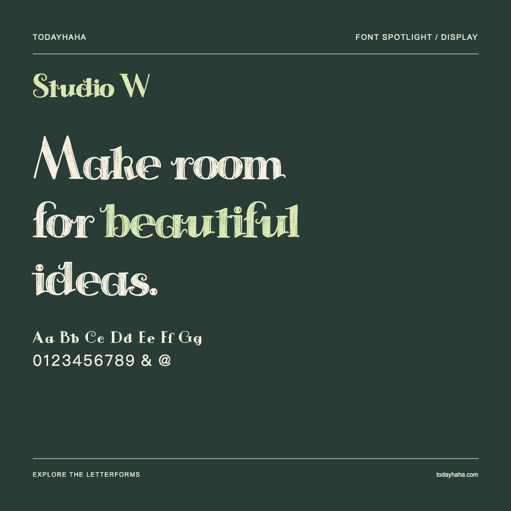Studio W — Typografieposter mit Beispieltext