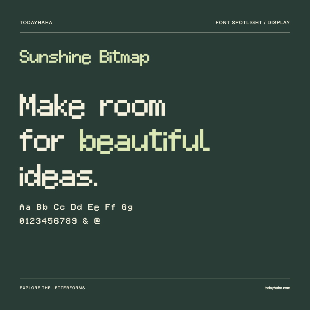 Sunshine Bitmap — Typografieposter mit Beispieltext