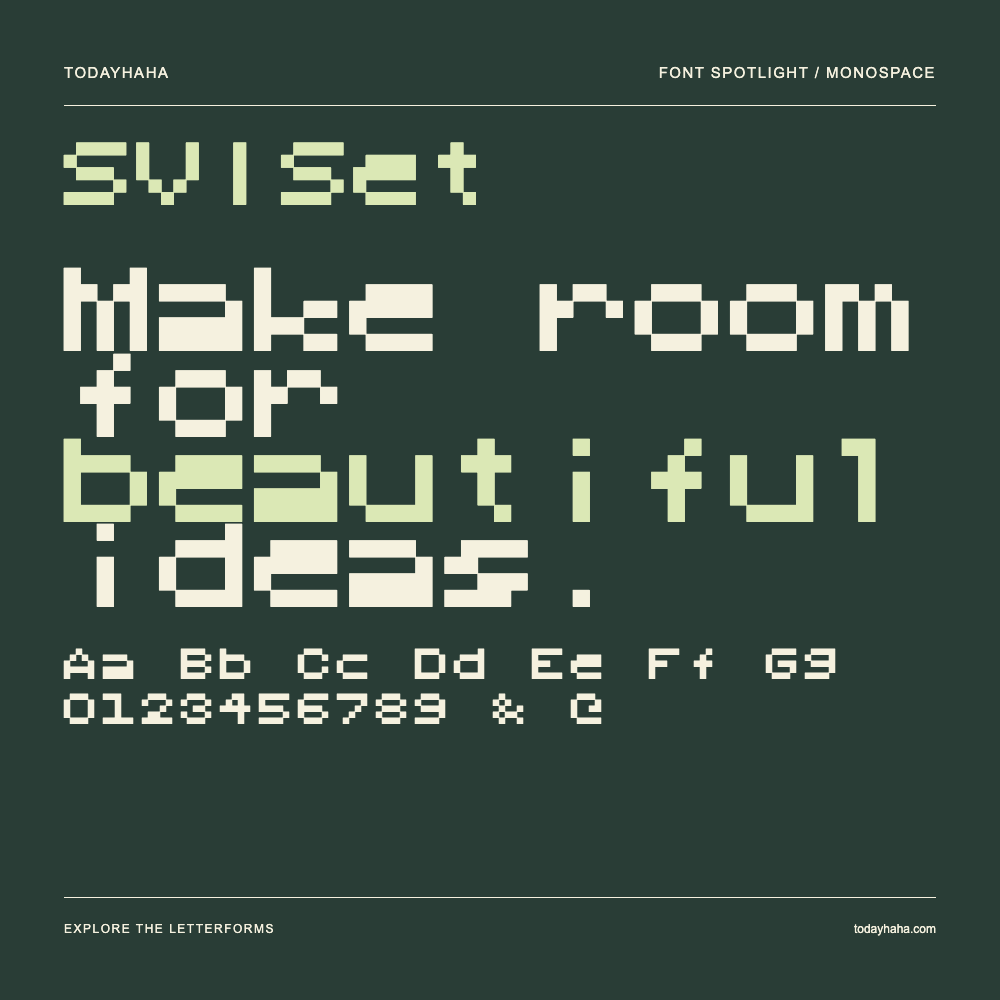 SVISet — Póster tipográfico con texto de muestra