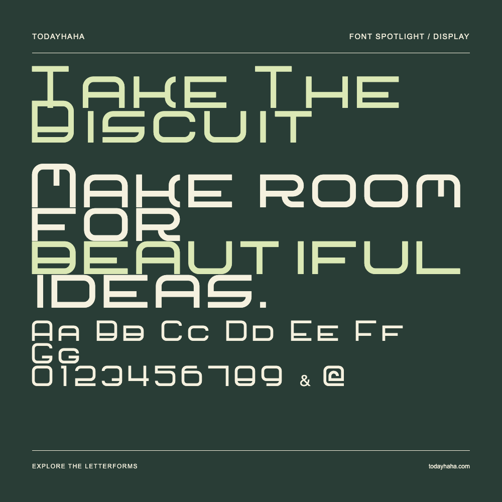 Take The Biscuit — Póster tipográfico con texto de muestra