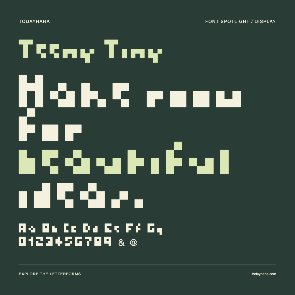 Teeny Tiny — Typografieposter mit Beispieltext