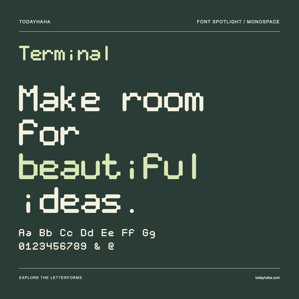 Terminal — Typografieposter mit Beispieltext