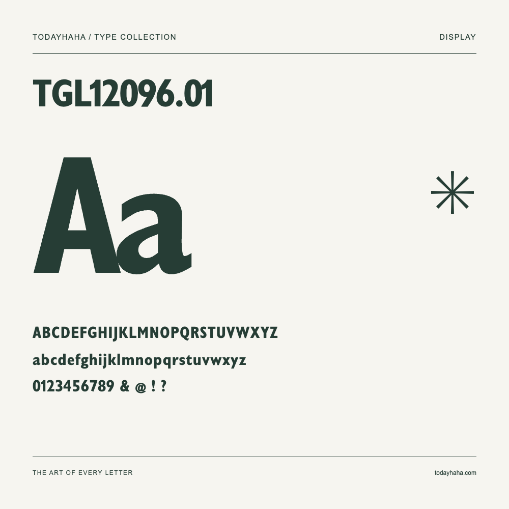TGL12096.01 — Muestra de mayúsculas, minúsculas y números