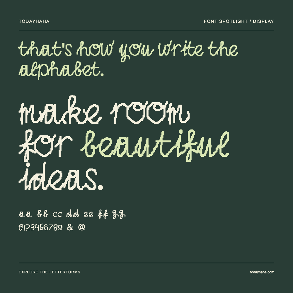 That's how you write the alphabet. — Typografieposter mit Beispieltext