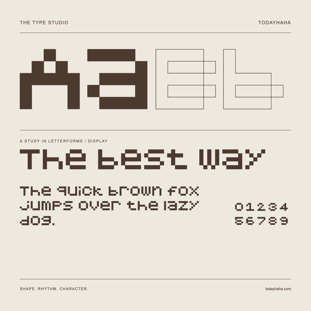 The best way — Étude des lettres avec une phrase et des chiffres