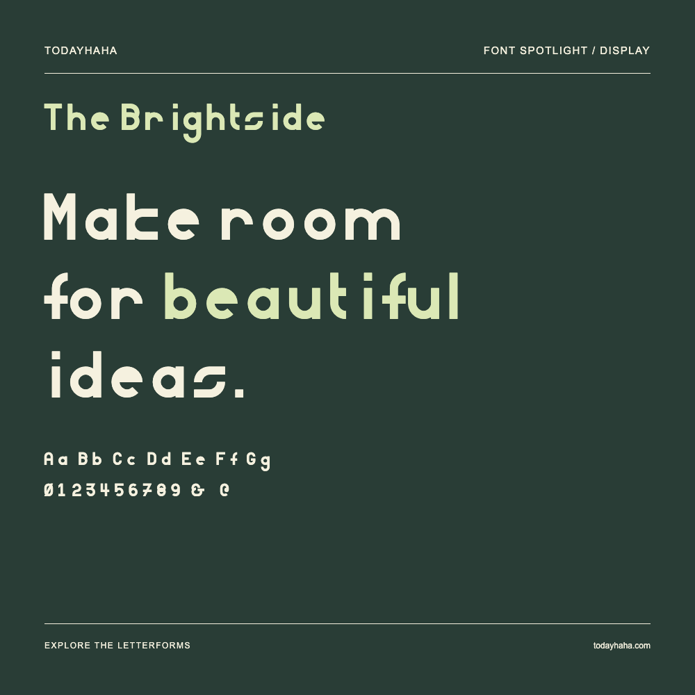 The Brightside — Typografieposter mit Beispieltext