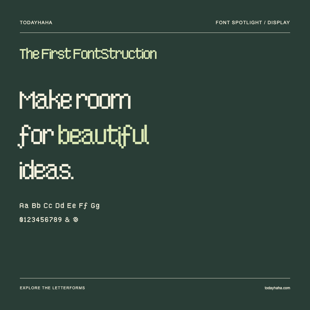 The First FontStruction — 字体排版海报：示例文字