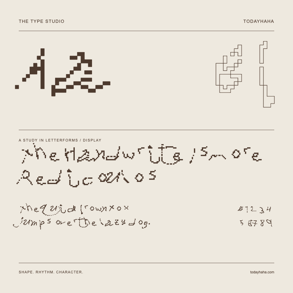 The Handwrite Is More Redicoulos — Estudio de letras con una frase y números