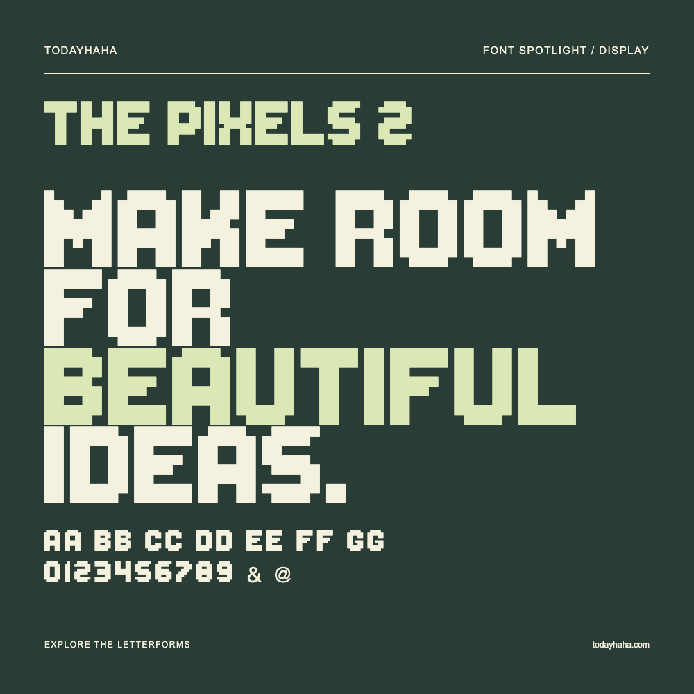 The Pixels 2 — Typografieposter mit Beispieltext