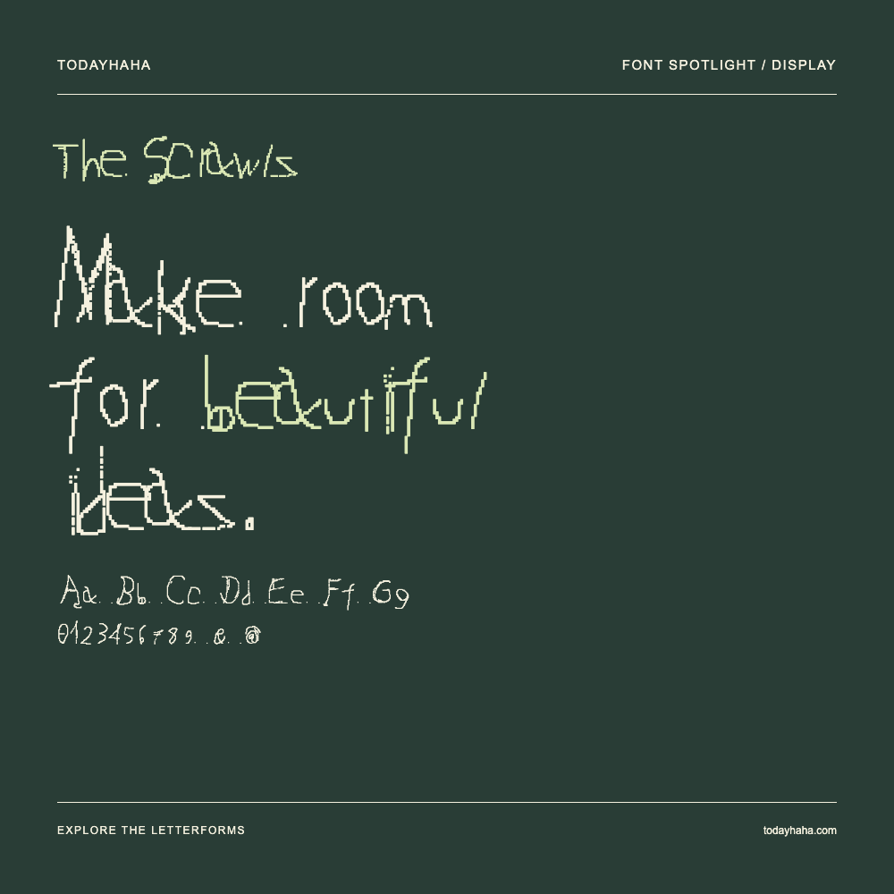The Scrawls — Typografieposter mit Beispieltext