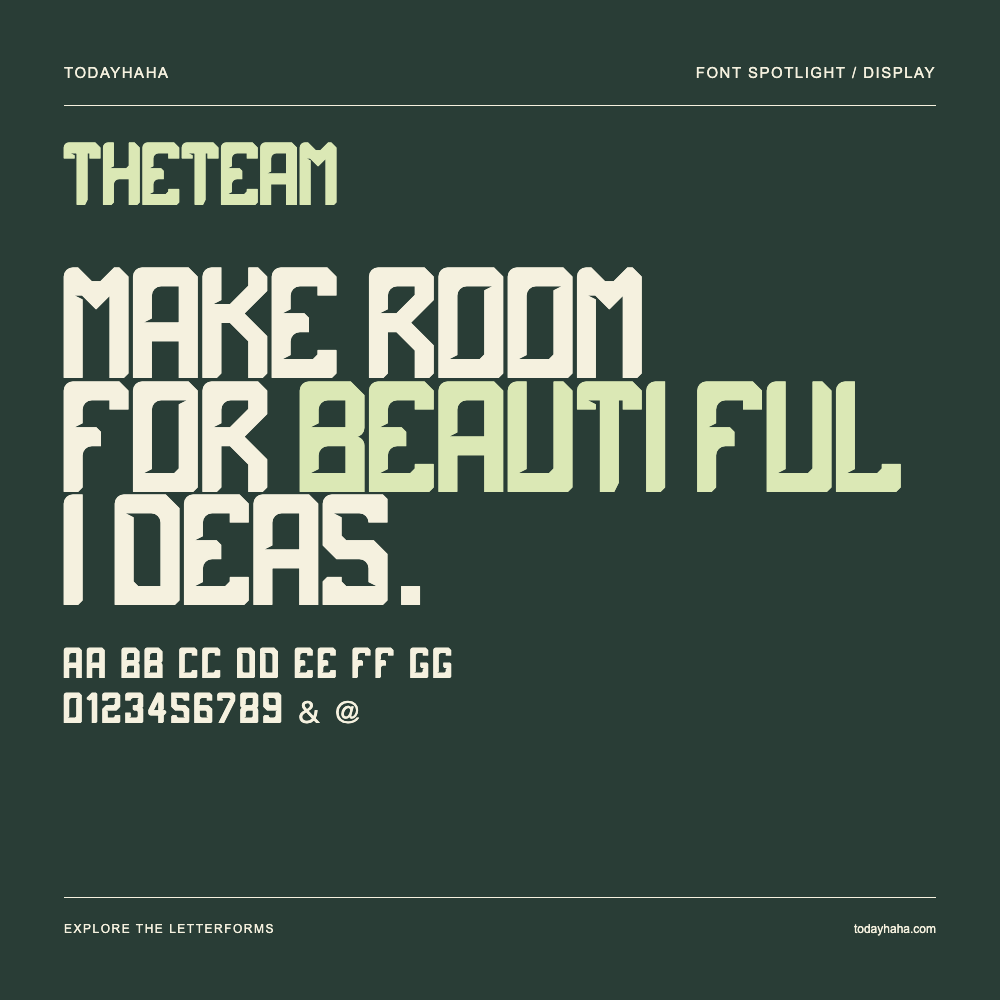 theTeam — Póster tipográfico con texto de muestra