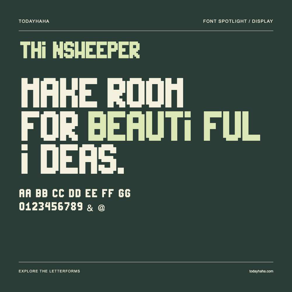 Thinsweeper — Typography poster with sample text