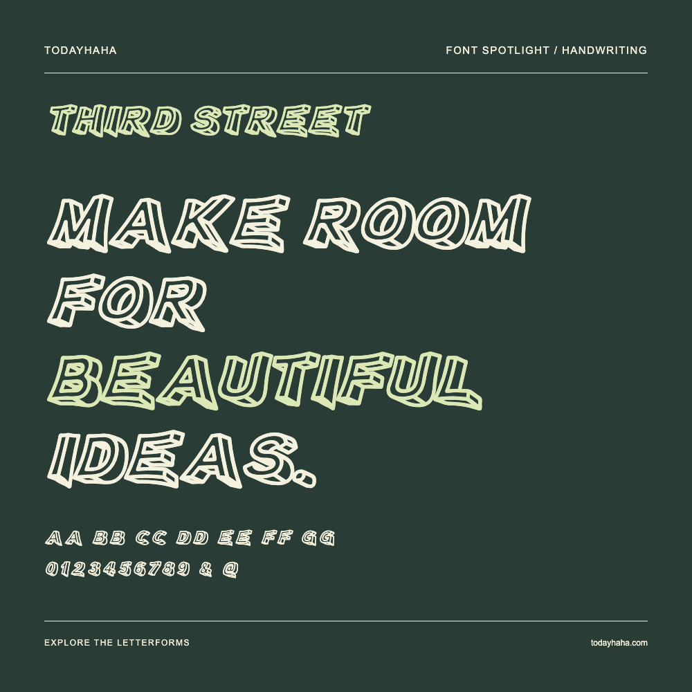 Third Street — Typografieposter mit Beispieltext